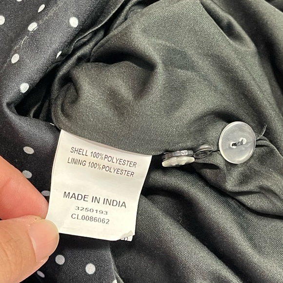 Wayward Fancies black & white Polka Dots With Pockets Romper Size 12 - Picture 16 of 16